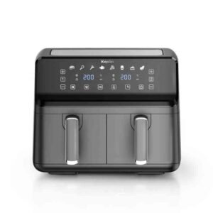 Keplin Dual Zone Air Fryer - Energy-Saving Cooker with 6 Cooking Functions - Extra-Large Capacity for Healthy Meals - Roast, Bake, Dehydrate, Crisp - Family Size ( 9 / 9.5 L )